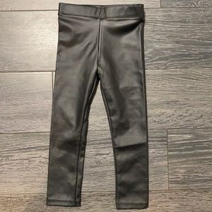 Beautiful condition. Black Faux leather stretch toddler girls 2T pants